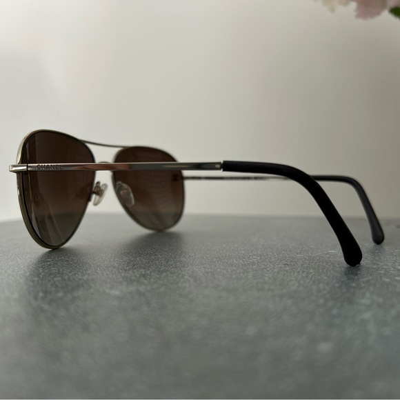 CHANEL Aviator Sunglasses with Dark Lenses - Picture 3 of 5